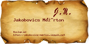 Jakobovics Márton névjegykártya